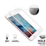 Wholesale iPhone 8 Plus / 7 Plus Full Soft Edge Cover Tempered Glass Screen Protector (White)